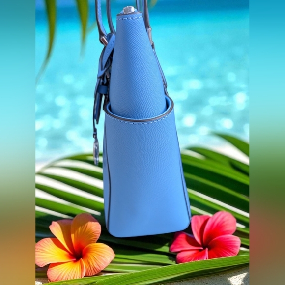 Michael Kors Charlotte Large Top Zip Shoulder Tote Bag Sth Pacific (NWT) - Picture 5 of 8